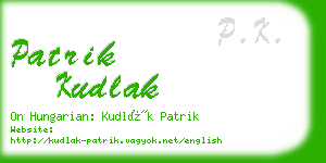 patrik kudlak business card